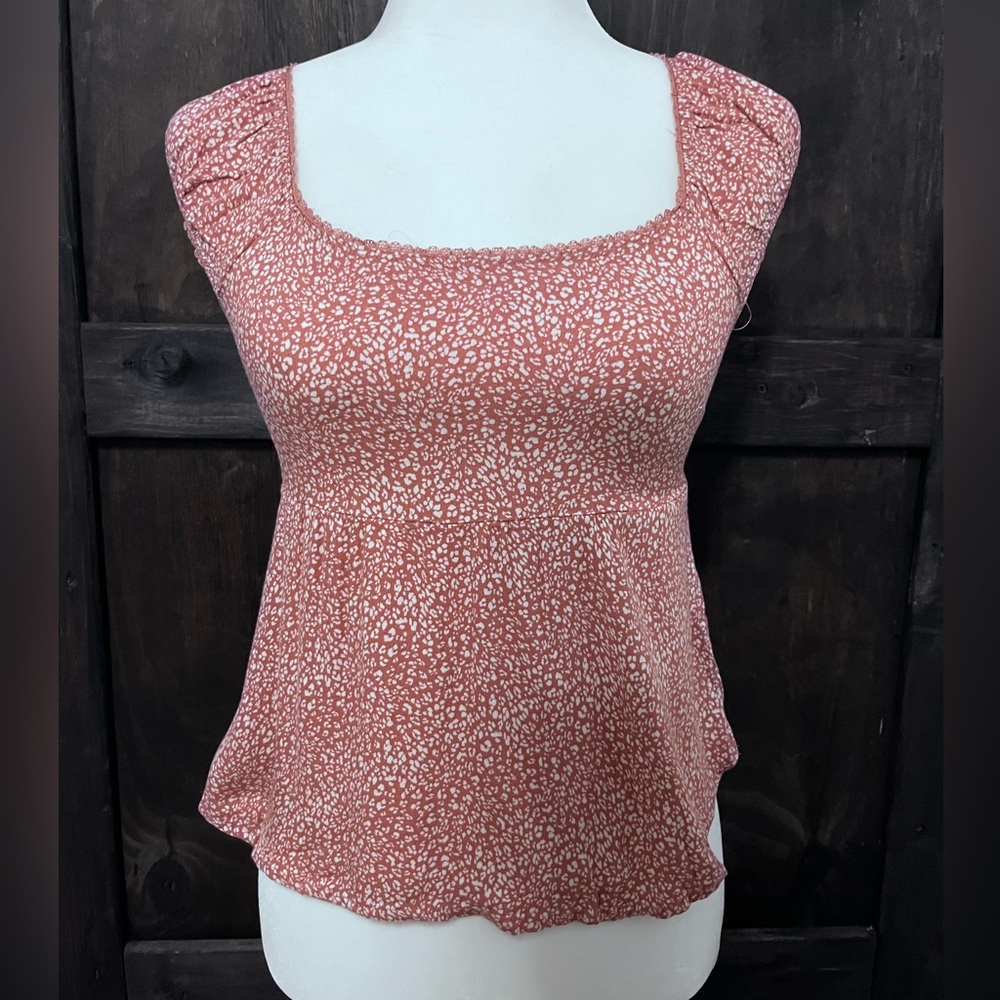 URBAN Romantics Pink Fitted Cap Sleeve Blouse